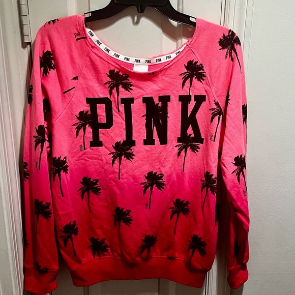 PINK VS Rare Ombré palm tree 🌴 themed sweatshirt - Picture 8 of 11